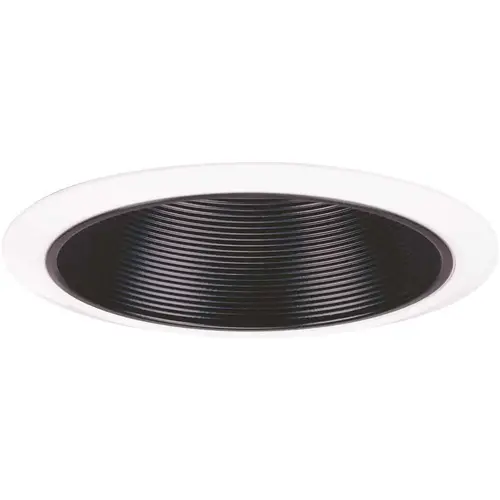 6 in. Recessed Baffle Incandescent Deep Narrow Flange Trim White