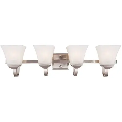 Torino 4-Light Satin Nickel Vanity Light Color/Finish Family Torino 4-Light Satin Nickel Vanity Light Color/Finish Family