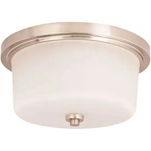 2-Light Brushed Nickel Ceiling Flushmount Color/Finish Family 2-Light Brushed Nickel Ceiling Flushmount Color/Finish Family