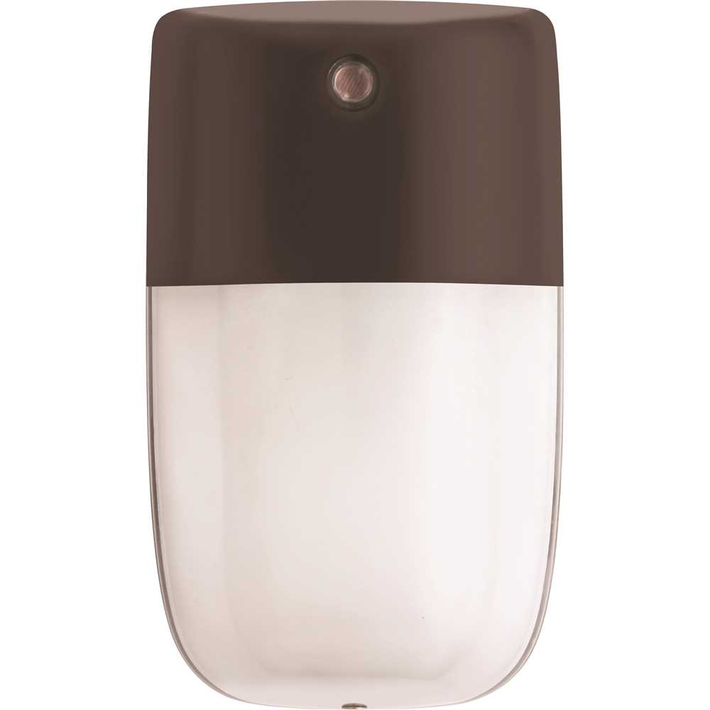 Lithonia Lighting OVWP LED 40K 120 PE DDB M4 Contractor Select OVWP 70-Watt Equivalent 1200 Lumen Integrated LED Dusk to Dawn Wall Pack Light 4000K Bronze