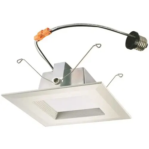6 in. Square White Integrated LED Recessed Trim