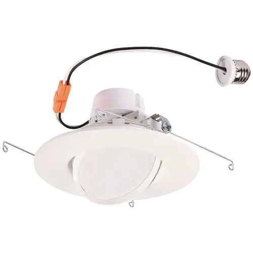 6 in. White Integrated LED Recessed Trim