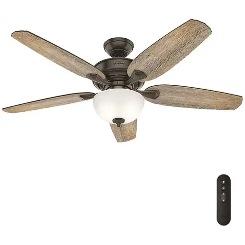 Channing 54 in. LED Indoor Easy Install Noble Bronze Ceiling Fan with HunterExpress Feature Set and Remote Brown Channing 54 in. LED Indoor Easy Install Noble Bronze Ceiling Fan with HunterExpress Feature Set and Remote Brown