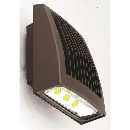 Sling 150-Watt Equivalent Integrated LED Dark Bronze Outdoor Wall Pack Light, 5000K with Photocontrol Sling 150-Watt Equivalent Integrated LED Dark Bronze Outdoor Wall Pack Light, 5000K with Photocontrol