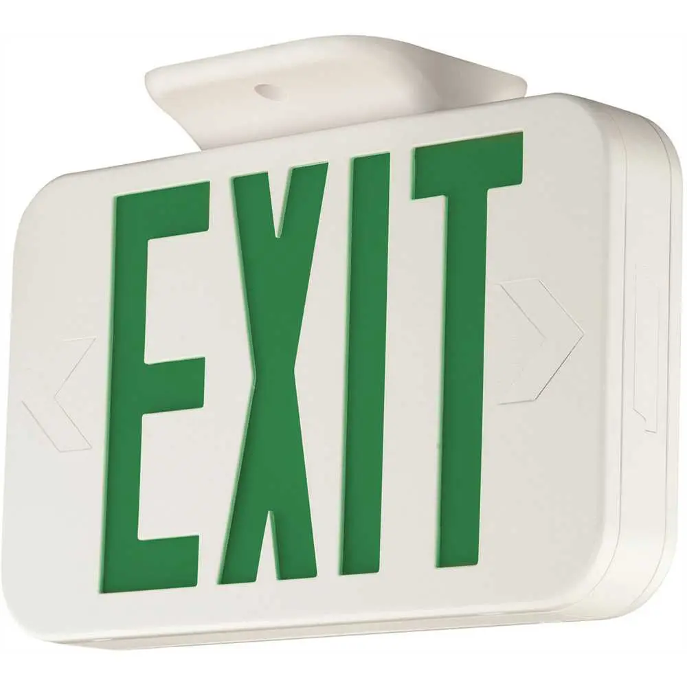 National Brand Alternative Compass 1.5-Watt Integrated LED White/Green Exit Sign AC Only Color/Finish Family CAG National Brand Alternative Compass 1.5-Watt Integrated LED White/Green Exit Sign AC Only Color/Finish Family CAG