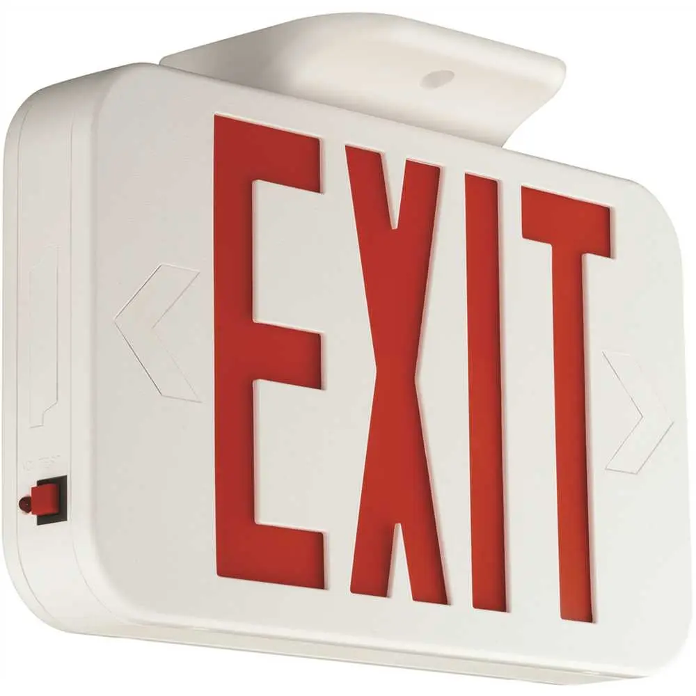 National Brand Alternative Compass 1.5-Watt Integrated LED White/Red Exit Sign AC Only Color/Finish Family CAR National Brand Alternative Compass 1.5-Watt Integrated LED White/Red Exit Sign AC Only Color/Finish Family CAR