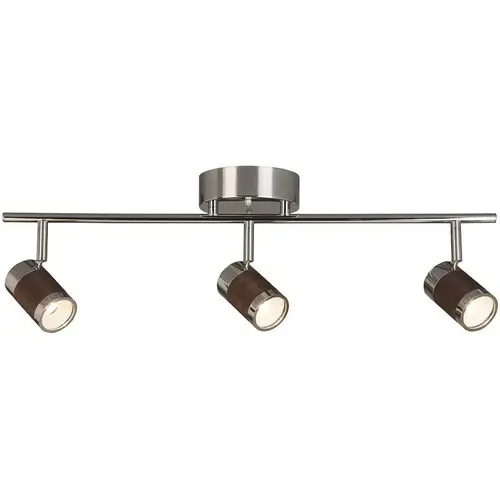 Brews 24 in. 18-Watt Chrome Semi-Flush Mount LED Fixed Track Color/Finish Family