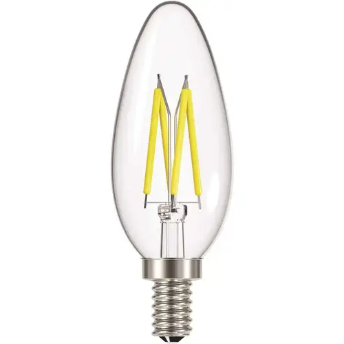 40-Watt Equivalent Candle B11 Dimmable Clear Blunt Tip LED Light Bulb Soft White - pack of 6