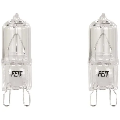 60-Watt Bright White (3000K) T4 G9 Bi-Pin Base Dimmable Decorative Halogen Light Bulb - Pair