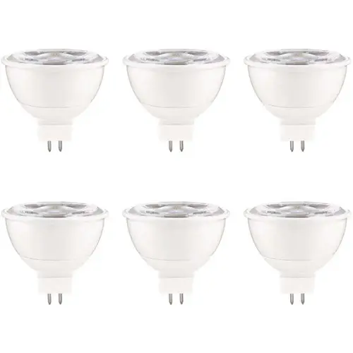 35-Watt Equivalent MR16 Dimmable GU5.3 Base Bright White LED Light Bulb - pack of 6 35-Watt Equivalent MR16 Dimmable GU5.3 Base Bright White LED Light Bulb - pack of 6