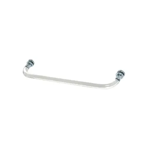 24" Acrylic Smooth Single-Sided Towel Bar with Polished Chrome Rings 24" Acrylic Smooth Single-Sided Towel Bar with Polished Chrome Rings
