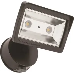 Lithonia Lighting OLFL 14 PE DDB M4 25-Watt Dark Bronze Integrated LED Outdoor Flood Light Black