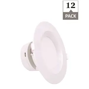 Simply Conserve L9DL630D 6 in. Canless 3000K New Construction or Remodel IC Rated Integrated LED Recessed Kit White - pack of 12