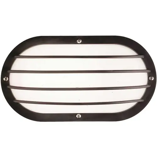 Black Eurostyle LED Outdoor Wall Mount Medium Bulkhead Fixture with Integrated