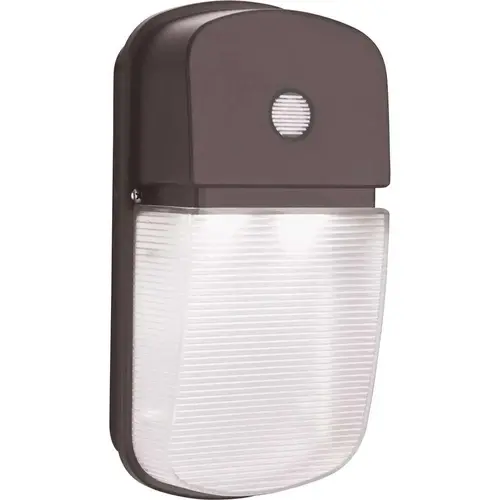 100-Watt Equivalent Dusk-to-Dawn Outdoor Integrated LED Bronze Wall Mount Wall Pack Light 100-Watt Equivalent Dusk-to-Dawn Outdoor Integrated LED Bronze Wall Mount Wall Pack Light