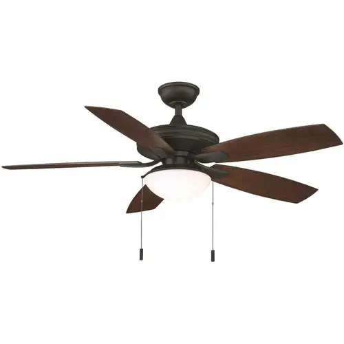 Gazebo III 52 in. Indoor/Outdoor Natural Iron Ceiling Fan with Light Kit