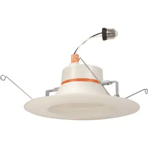 Commercial Electric NS01cA09FR2-259 5 in. and 6 in. Color Temperature Selectable Integrated LED Recessed Trim White