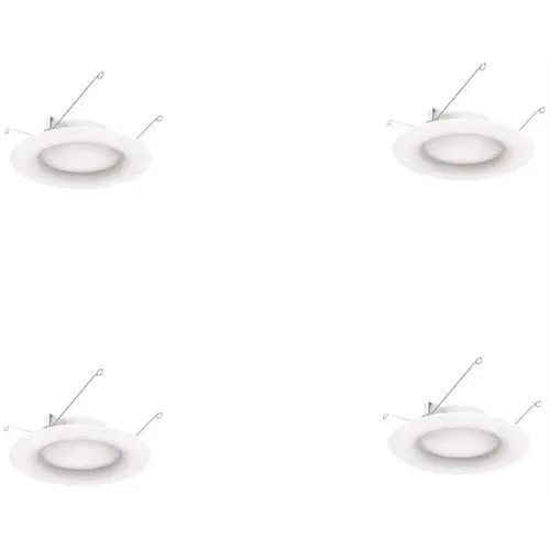 5 in. and 6 in. 2700K Color Temperature Integrated LED Recessed Retrofit Trim White 5 in. and 6 in. 2700K Color Temperature Integrated LED Recessed Retrofit Trim White
