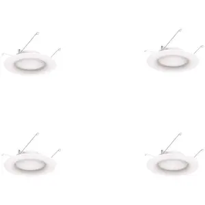 ECOSMART NB01aA10FR1-509 5 in. and 6 in. 5000K Color Temperature Integrated LED Recessed Retrofit Trim White