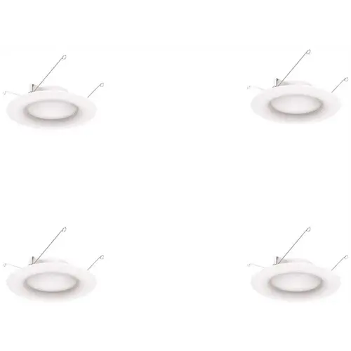5 in. and 6 in. 5000K Color Temperature Integrated LED Recessed Retrofit Trim White