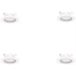 ECOSMART NB01aA09ER1-279 ECS 4 in. 2700K Integrated LED Recessed Trim White