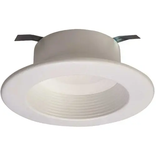 4 in. 3000K White Integrated LED Recessed Ceiling Light Fixture Retrofit Baffle Trim with 90 CRI Title 20 Compliant 4 in. 3000K White Integrated LED Recessed Ceiling Light Fixture Retrofit Baffle Trim with 90 CRI Title 20 Compliant
