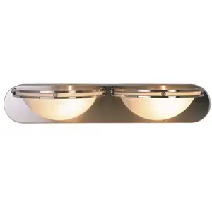 National Brand Alternative 617607 2-Light Brushed Nickel Bath Light Color/Finish Family