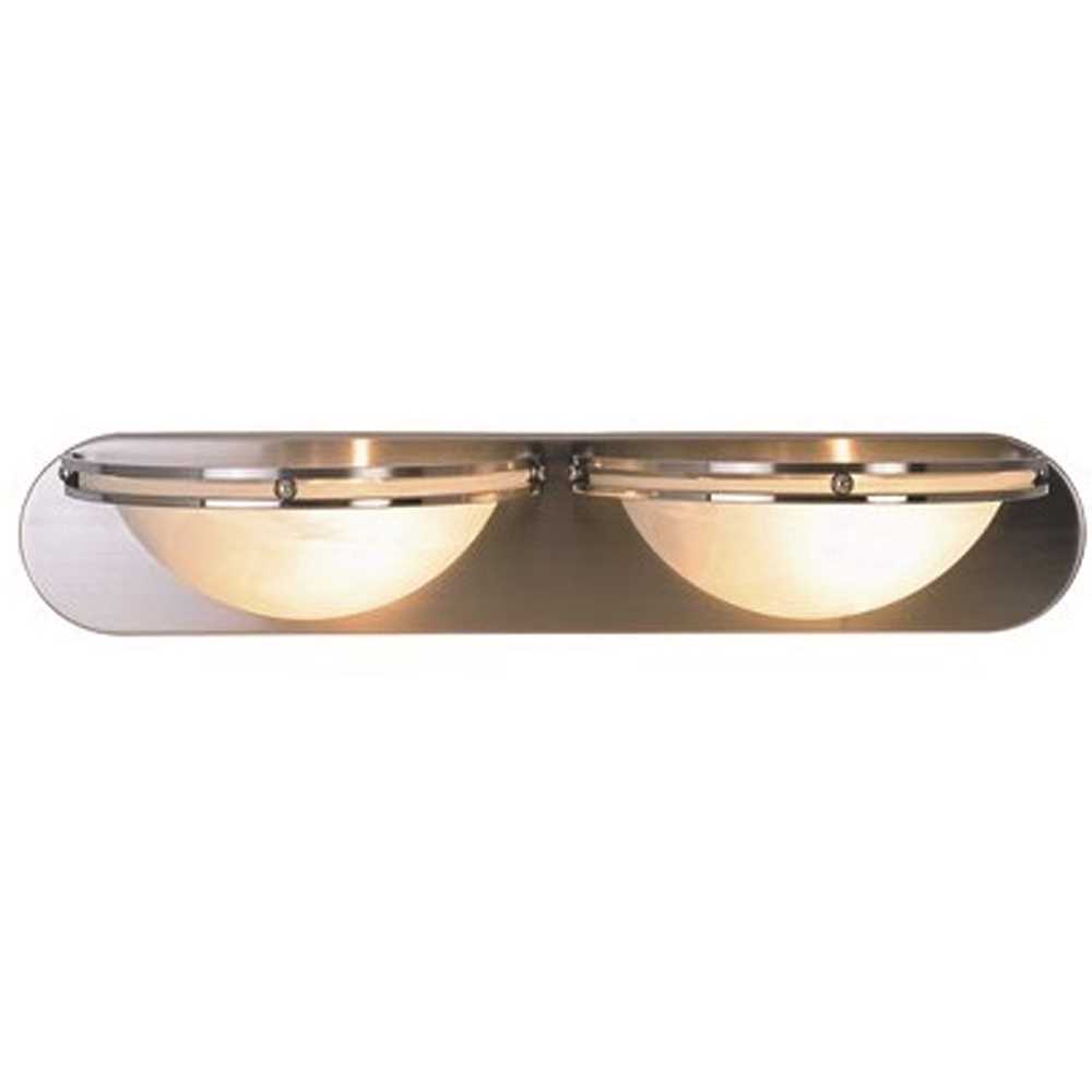 National Brand Alternative 617607 2-Light Brushed Nickel Bath Light Color/Finish Family