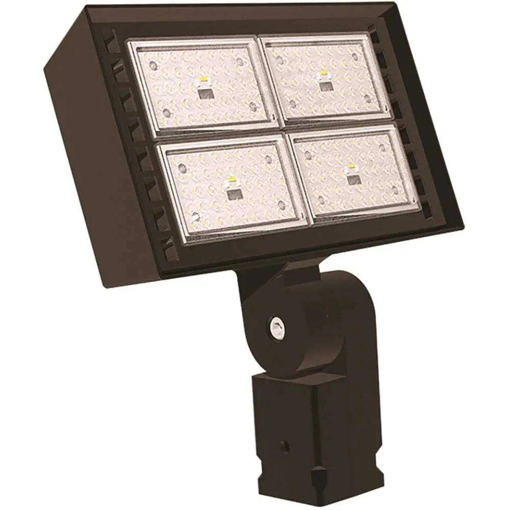 National Brand Alternative Ratio 320-Watt Equivalent Large Dark Bronze Outdoor Integrated LED Flood Light Knuckle Mount 4000K RFL4-120-4K-K