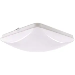 EnviroLite EV1011SB-WH 120-Watt 11 in. Low Profile White Integrated LED Square Ceiling Flush Mount Color/Finish Family
