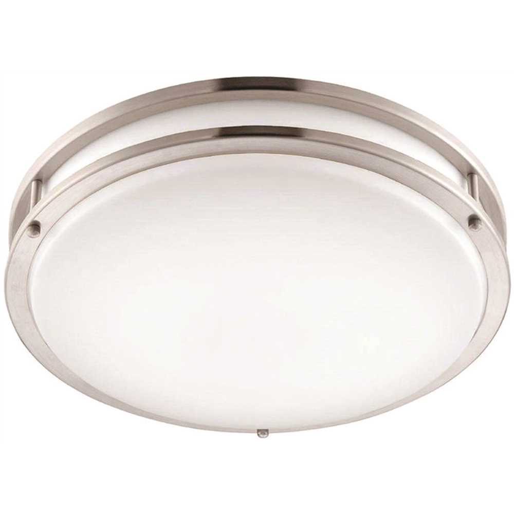 EnviroLite EV1414C3C-35 14 in. Brushed Nickel Integrated LED Selectable CCT Round Flush Mount Light