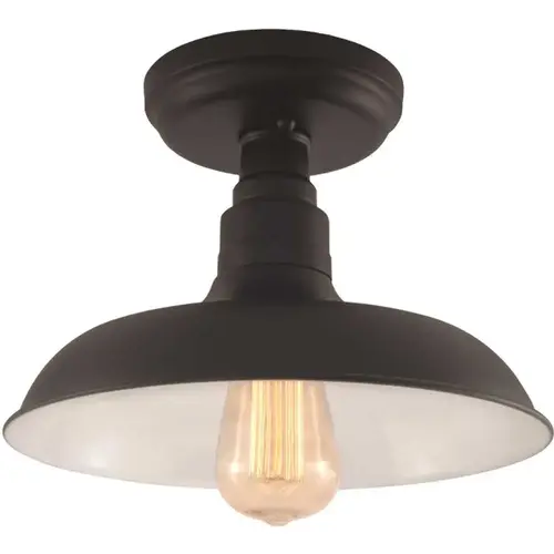 Kimball 11 in. 1-Light Matte Black Ceiling Light Semi-Flush Mount Color/Finish Family