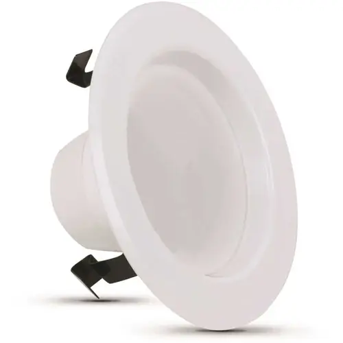 4 in. 50W Equivalent Bright White 3000K CEC Title 24 Integrated LED Retrofit White Recessed Light Trim Downlight - pack of 6 4 in. 50W Equivalent Bright White 3000K CEC Title 24 Integrated LED Retrofit White Recessed Light Trim Downlight - pack of 6