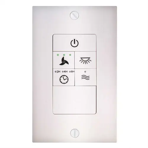 White Wall Ceiling Fan Control