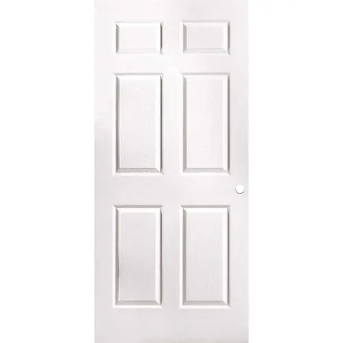 36 in. x 80 in. Primed Textured 6-Panel Hollow Core Composite Interior Door Slab with Bore 36 in. x 80 in. Primed Textured 6-Panel Hollow Core Composite Interior Door Slab with Bore
