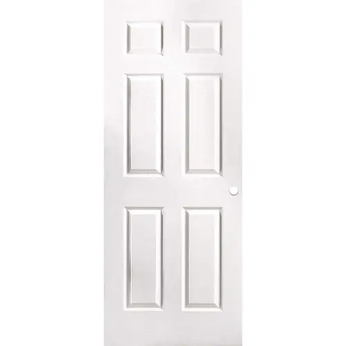 32 in. x 80 in. Primed Textured 6-Panel Hollow Core Composite Interior Door Slab with Bore 32 in. x 80 in. Primed Textured 6-Panel Hollow Core Composite Interior Door Slab with Bore