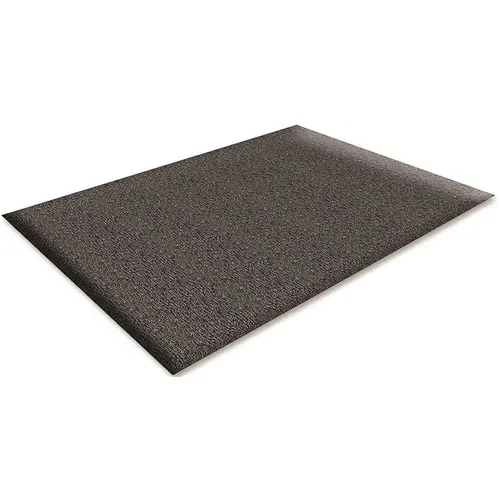 36 in. L X 24 in. W Rubber Soft Step Vinyl Anti-Fatigue Mat Black
