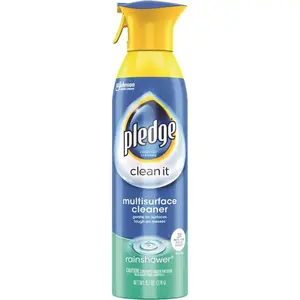 PLEDGE 300275 72416 Cleaner, 9.7 oz Can, Rain Shower Fresh, Clear