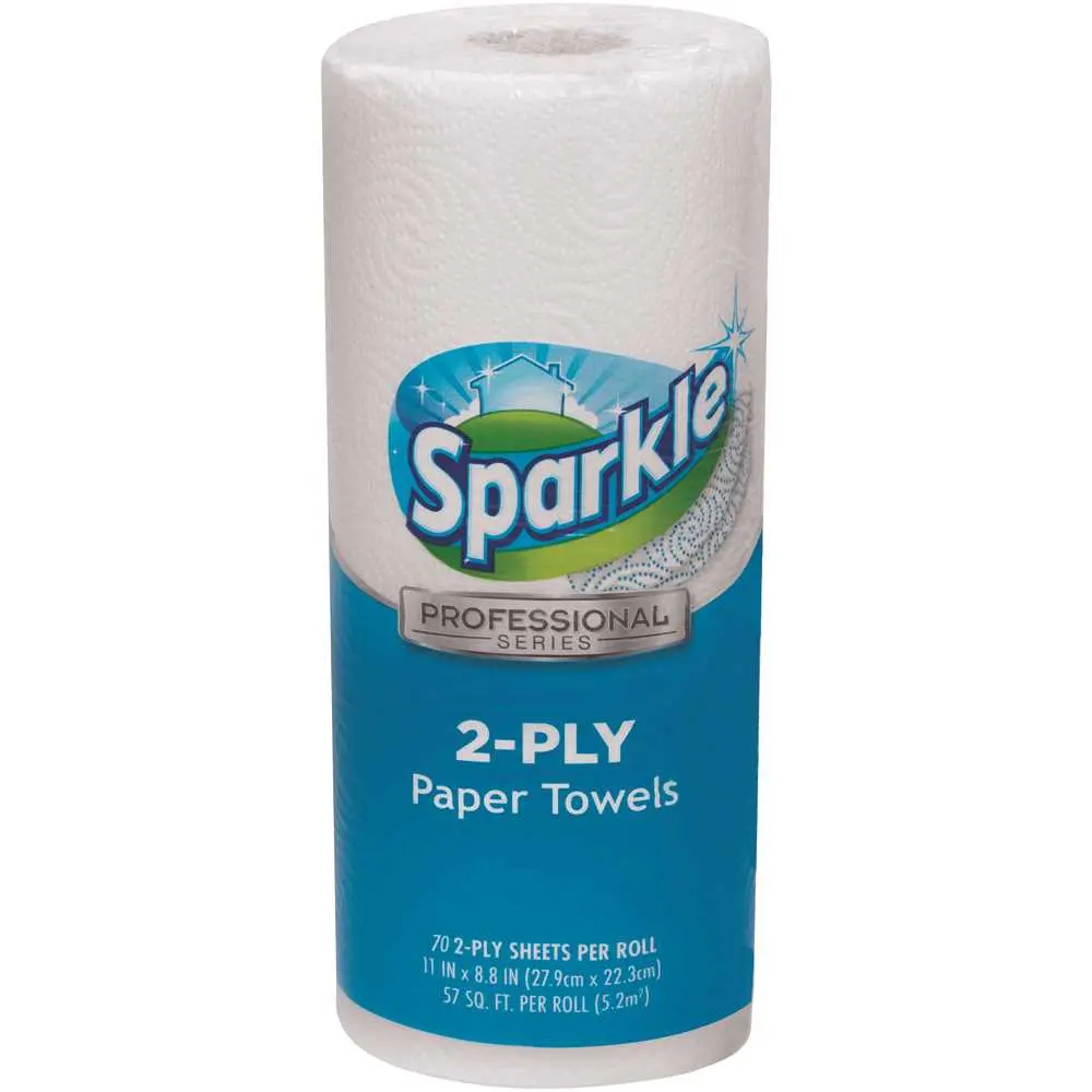 SPARKLE White Premium Roll Paper Towels 2-Ply (70 Sheets per Roll) Color/Finish Family - pack of 30 2717201