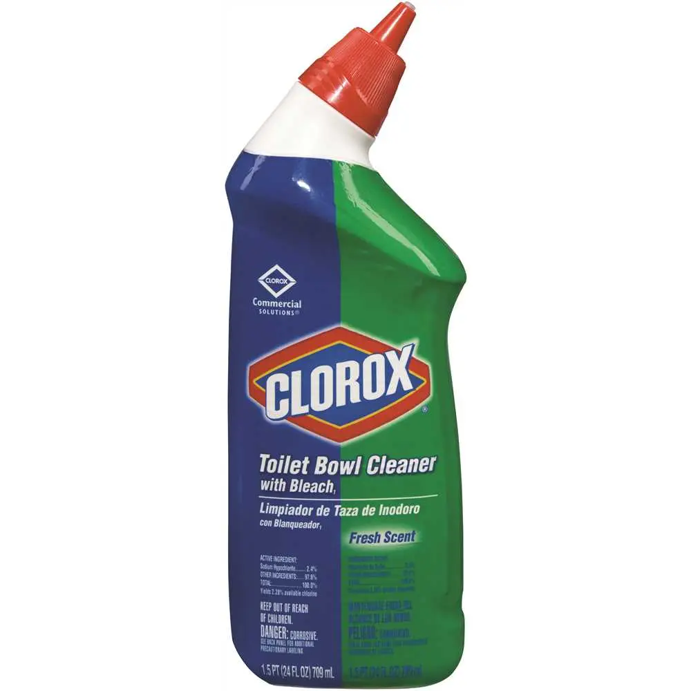 CLOROX Clorox Floral Fresh Scent Toilet Bowl Cleaner Deodorizer 24 FLOZ Multi Surface RTU Bleach Antibacterial - pack of 12 4460000031-XCP12
