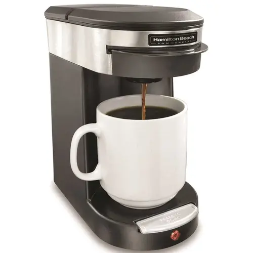 Single Cup Hospitality Coffeemaker with 3-Minute Brew Time in Stainless steel/black