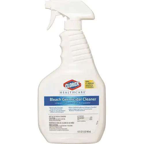 32 oz. Healthcare Bleach Germicidal Cleaner Spray Clear