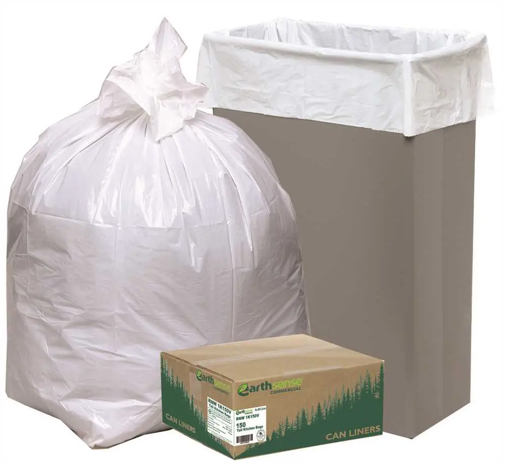 National Brand Alternative 12 Gal. to 16 Gal. 24 in. x 33 in. 0.85 mil White Low-Density Trash Bags - pack of 150 RNW1K150V National Brand Alternative 12 Gal. to 16 Gal. 24 in. x 33 in. 0.85 mil White Low-Density Trash Bags - pack of 150 RNW1K150V