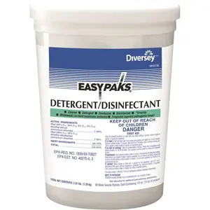 EASY PAKS 5412135 0.5 oz. Detergent Disinfectant ( Per Tub) Opaque Green