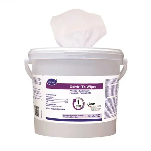 11 in. x 12 in. TB Disinfecting Wipes ( Bucket, 4 Buckets Per Case) White 11 in. x 12 in. TB Disinfecting Wipes ( Bucket, 4 Buckets Per Case) White