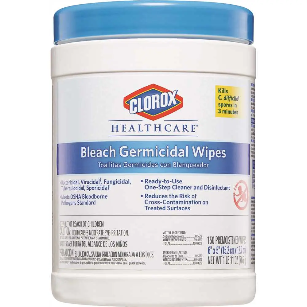Clorox Healthcare Bleach Germicidal Floral One-Step Disinfectant Multi Surface Wipe - pack of 6 4460030577-XCP6 Clorox Healthcare Bleach Germicidal Floral One-Step Disinfectant Multi Surface Wipe - pack of 6 4460030577-XCP6