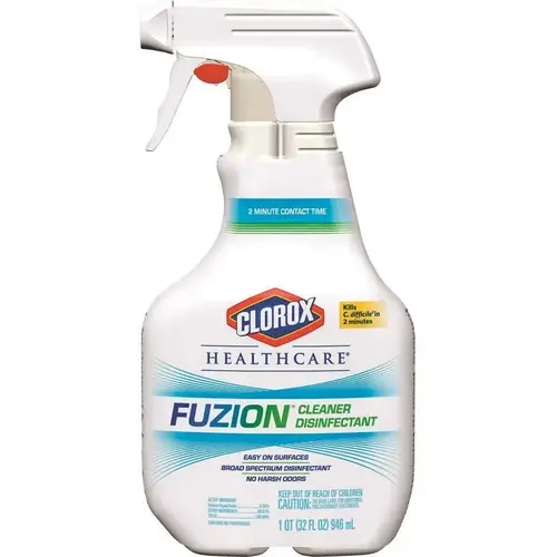 32 oz. Healthcare Fuzion Cleaner Disinfectant Spray Colorless 32 oz. Healthcare Fuzion Cleaner Disinfectant Spray Colorless