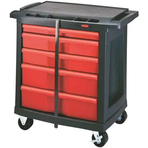5-DRAWER MOBILE WORKCENTER 32.6X19.8X33.5 BLA/RED 5-DRAWER MOBILE WORKCENTER 32.6X19.8X33.5 BLA/RED