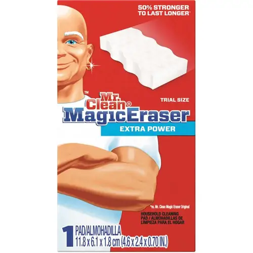 Magic Eraser Extra Durable, 4.6 in H x 2.4 in W, 0.7 in Thick, White - pack of 30
