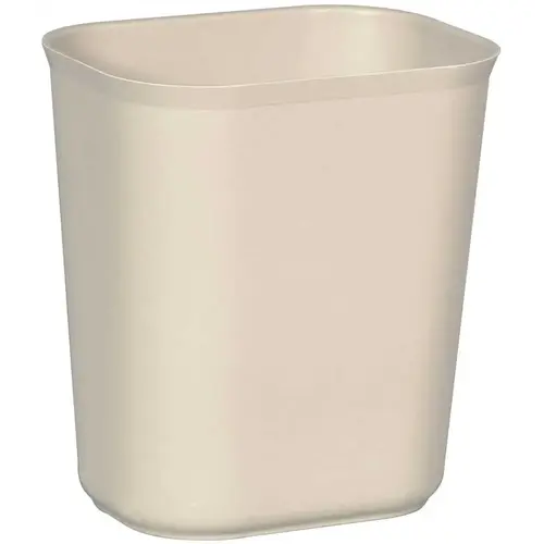Trash Can 8.25X11.13X12.25 IN 3.5 GAL 14 QT Beige Rectangle Resin Fire Resistant Deskside Trash Can 8.25X11.13X12.25 IN 3.5 GAL 14 QT Beige Rectangle Resin Fire Resistant Deskside
